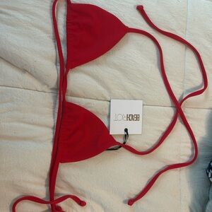 Never Worn Red Beach riot Bathing suit top